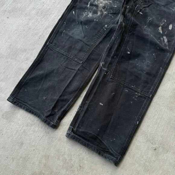 Vintage Y2K Carhartt black double knee work wear carpenter pants - Picture 3 of 8